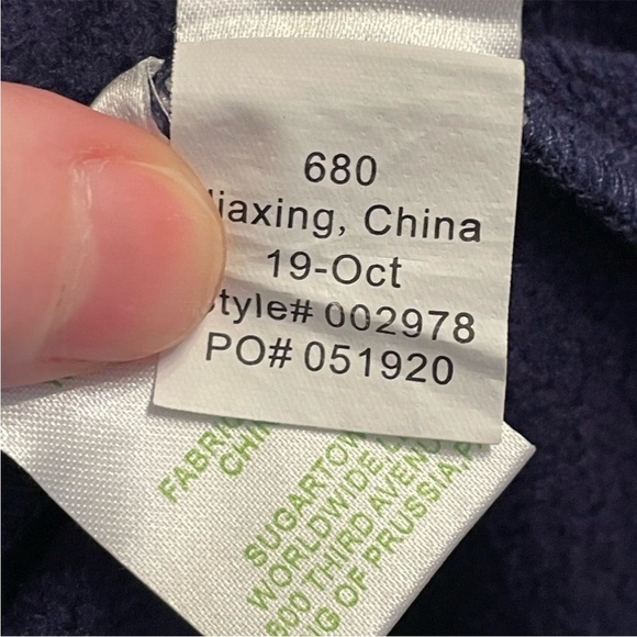 Lilly Pulitzer Women’s Galia Fleece Navy Wrap Cardigan Size Small - Picture 5 of 5